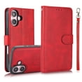 thumbnail image 1 of for iPhone 16 Plus Case Detachable Magnetic Wallet Case with Card Holder, 2 in 1 PU Leather Flip Folio Case with Kickstand Wrist Strap Shockproof Protective Phone Case Cover for iPhone 16 Plus, Red, 1 of 6