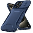 thumbnail image 1 of for iPhone 16 Plus Case: Dual Layer Protective Heavy Duty Camera Lens Slide Cover Shockproof Rugged - Military Protection Bumper Tough Grip Phone Case For iPhone 16 Plus,Blue, 1 of 7
