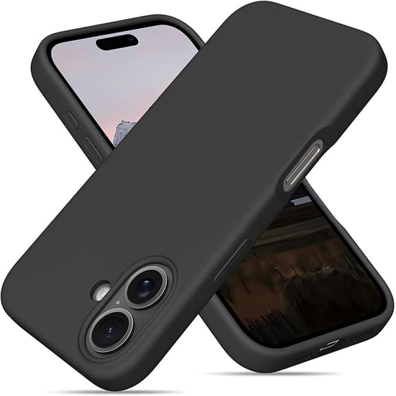 iPhone 16 Plus Case,Full Body Protective Cover with 4 Layer Shockproof Structure, Soft Ultra Slim Phone Case with Anti-Scratch Microfiber Lining, 6.7", Black