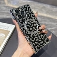 thumbnail image 1 of for iPhone 16 Plus Case Leopard Print Magnetic with Lens Protector, TPU Plating Shockproof Anti-Scratch Slim Fit Phone Cover for Women Girls, Lightweight Drop Protection Back Case, Black, 1 of 8
