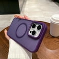 thumbnail image 1 of for iPhone 16 Plus Case Magnetic Phone Case Compatible with MagSafe, Soft TPU Bumper Hard Translucent Matte Back Slim Fit Shockproof Protective Case Cover for Men Women Girls - Darkpurple, 1 of 6