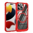 thumbnail image 1 of for iPhone 16 Plus Case Magnetic Phone Case Mag-Safe Charging Support, TPU Bumper Hard PC Backplane Light Fit Shockproof Protective Case Cover for iPhone 16 Plus Men Women Girls, Red, 1 of 9