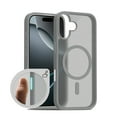 thumbnail image 1 of for iPhone 16 Plus Case: Magnetic Translucent Matte Shockproof Slim Compatible with MagSafe - Military Grade Drop Proof Hard Back Anti-Fingerprint Protective Cell Phone Cover,Gray, 1 of 8