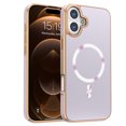 thumbnail image 1 of for iPhone 16 Plus Case Magnetic Ultra Slim Plating Design, TPU + PC Hybrid Shockproof Anti-Scratch Back Cover, Lightweight Drop Protective Phone Case Cover for iPhone 16 Plus, Purple, 1 of 7