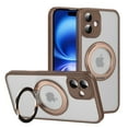 thumbnail image 1 of for iPhone 16 Plus Case with Stand, Compatible with MagSafe, Translucent Back, Magnetic Ring Holder & Protective Bumpers, Non-Yellowing Case with Camera Control Capture Button - Desertgold, 1 of 10