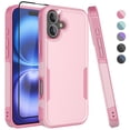 thumbnail image 1 of For iPhone 16 Plus Case with Tempered Glass Screen Protector, Tekcoo Heavy Duty Rugged Military Grade Protection Dual Layer Shockproof Phone Case Cover for Apple iPhone 16 Plus - Rose Gold, 1 of 9