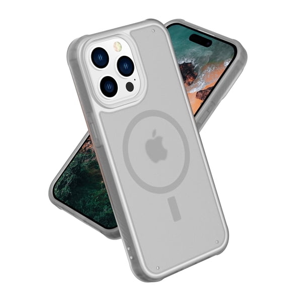 for iPhone 16 Plus Case Translucent Magnetic Compatible with Magsafe Charger, Cute Thin Slim Anti-Yellow Acrylic, Hybird Hard Plastic & Silicone Girly Phone Case for Women Men, Clear