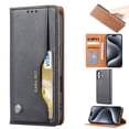 thumbnail image 1 of for iPhone 16 Plus Case Wallet, Business Design with Card Slot Photo Kickstand Magnetic Soft PU Leather Flip Fold Case for iPhone 16 Plus Wallet Case, Black, 1 of 6