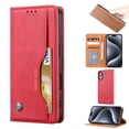 thumbnail image 1 of for iPhone 16 Plus Case Wallet, Business Design with Card Slot Photo Kickstand Magnetic Soft PU Leather Flip Fold Case for iPhone 16 Plus Wallet Case, Red, 1 of 6