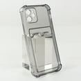 thumbnail image 1 of For iPhone 16 Plus Case,Wallet Phone Case Upgrade Slim Fit Card Slot Transparent Crystal Case Protective Soft TPU Shockproof Case with Card Holder for iPhone 16 Plus,Black, 1 of 8