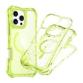 thumbnail image 1 of for iPhone 16 Plus Clear Case with Wrist Strap [Magnetic Compatible with Mag-Safe] [Triple-Layers Military-Grade Drop Protection] Anti-Scratch Magnetic Phone Cover for iPhone 16 Plus, Green, 1 of 7