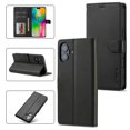 thumbnail image 1 of for iPhone 16 Plus Flip Wallet Case, Classic Card Slots Kickstand Strong Magnetic Premium PU Leather Drop Protective Shockproof Phone Case for iPhone 16 Plus, Black, 1 of 7