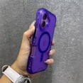 thumbnail image 1 of for iPhone 16 Plus Magnetic Case, [Military Grade Drop Protection] Fashionable Color Triple-Layers Shockproof Protective Rugged Phone Cover Support Wireless Charging for iPhone 16 Plus, Purple, 1 of 7