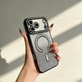 thumbnail image 1 of for iPhone 16 Plus Magnetic Glitter Case Compatible with Mag-Safe, Slim Shockproof Anti-Scratch Phone Case with Camera Lens Protector Plating Bling Dust-Proof Net for iPhone 16 Plus, Black, 1 of 4