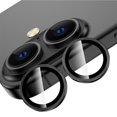 thumbnail image 1 of for iPhone 16 Plus Tempered Glass Camera Lens Protector, Luxury Slim Fit Anti-Scrach Anti-Fingerprint Anti-drop Dust-proof Lens Film for iPhone 16 Plus, Black, 1 of 5