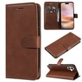 thumbnail image 1 of for iPhone 16 Plus Wallet Case, with Credit Card Holder and Wrist Strap, RFID Blocking PU Leather Flip Magnetic Cell Phone Cover Case for iPhone 16 Plus, Brown, 1 of 8