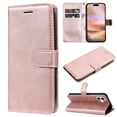 thumbnail image 1 of for iPhone 16 Plus Wallet Case, with Credit Card Holder and Wrist Strap, RFID Blocking PU Leather Flip Magnetic Cell Phone Cover Case for iPhone 16 Plus, Rosegold, 1 of 8