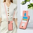 thumbnail image 1 of iPhone 16 Plus Wallet Case, Crossbody Shoulder Strap Premium PU Leather Cards Slots Stand Feature Shockproof Bumper Drop Protection Phone Case Cover for Apple iPhone 16 Plus, Pink, 1 of 8