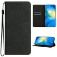 thumbnail image 1 of for iPhone 16 Plus Wallet Case for Men Women, Business Embossed Flip Folio Kickstand PU Leather Case with Card Holder Wristlet Hand Strap, Stand Protective Cover for iPhone 16 Plus, Black, 1 of 5