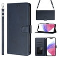 thumbnail image 1 of for iPhone 16 Plus Wallet Case, [RFID Blocking 3 Card Slots] Phone Stand, Wrist Strap, Shoulder Strap Magnetic Closure, Soft PU Leather Shockproof Flip Cases Cover for iPhone 16 Plus, Darkblue, 1 of 16