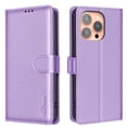 thumbnail image 1 of For iPhone 16 Plus Wallet Case with RFID Blocking Credit Card Holder, PU Leather Folio Flip Kickstand Protective Shockproof Rugged Anti-fall Phone Case Cover For Women Men,Purple, 1 of 9