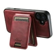 thumbnail image 1 of for iPhone 16 Plus Wallet Case, iPhone 16 Plus Case Magsafe Attached Card Holder, Slim Business Magnetic Detachable Leather Wallet Cover with Stand for Women Men, Red, 1 of 10