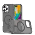 thumbnail image 1 of for iPhone 16 Pro, 2 In 1 Case, Compatible with MagSafe, Air Cushions Ultra Slim Drop Protective TPU + PC Lightweight Anti-Scratch Bumper Frame Translucent Hybrid Phone Cover, Black, 1 of 14