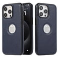 thumbnail image 1 of for iPhone 16 Pro Back Case, Classic Premium PU Leather Drop Protective Ultra Slim Shockproof Anti-Scratch Anti-scratch Phone Case Hard Back Cover for iPhone 16 Pro, Blue, 1 of 7