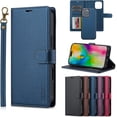 thumbnail image 1 of for iPhone 16 Pro Case, 2 in1 Multifunctional Detachable Wallet Phone Case for Men Women with RFID Blocking Card Holder Wrist Strap Shockproof Protective Case for iPhone 16 Pro (Blue), 1 of 18