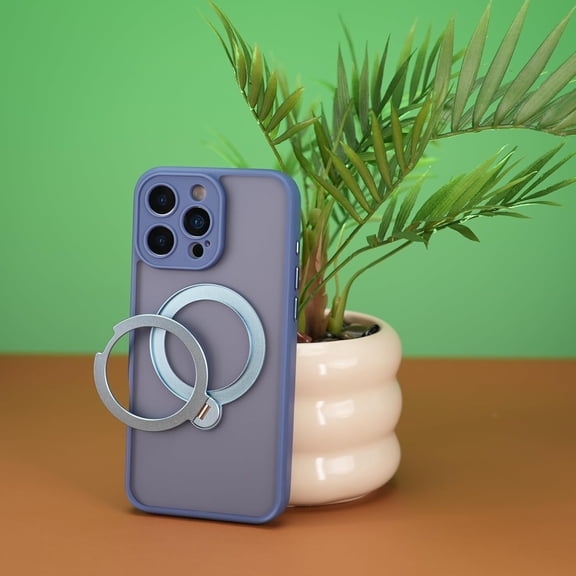 for iPhone 16 Pro Case with 360°Spin Magnetic Stand[Fit for MagSafe][Rotatable Ring Holder][Full Camera Protection] Adjustable Kickstand iPhone Case for iPhone 16 Pro 6.3", Blue