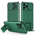 thumbnail image 1 of for iPhone 16 Pro Case with Camera Lens Slide Protection, Armour Silicone TPU Bumper Tough PC Cover with Kickstand, Military Shockproof Absorption Protective Case for iPhone 16 Pro,
Darkgreen, 1 of 11