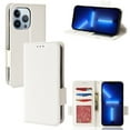 thumbnail image 1 of for iPhone 16 Pro Case, Classic Design PU Leather Wallet Magnetic Closure Flip Case with Kickstand Card Holder Slot Shockproof Protective Cover for iPhone 16 Pro - White, 1 of 6