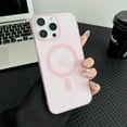 thumbnail image 1 of for iPhone 16 Pro Case, Compatible with MagSafe, Military Grade Drop Protection, Not Yellowing, Ultra Slim Translucent Matte Anti-Fingerprint Shockproof Frosted Lightweight Phone Cover, Pink, 1 of 7