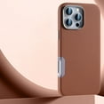 thumbnail image 1 of iPhone 16 Pro Case, Compatible with Magsafe & Car Mount Mangetic Back Cover Shockproof PU Leather Drop Protection Anti-Scratch Dustproof Phone Case for Apple iPhone 16 Pro, Brown, 1 of 7