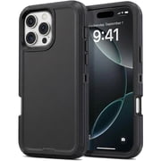 iPhone 16 Pro Case Cover 3 Layer Rugged / Heavy Duty / Shockproof 6.3" Black