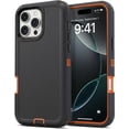 thumbnail image 1 of iPhone 16 Pro Case Cover 3 Layer Rugged / Heavy Duty / Shockproof 6.3" Orange, 1 of 6
