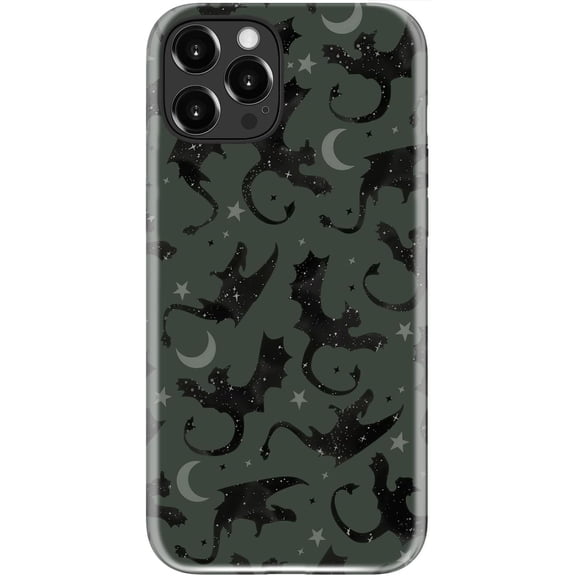for iPhone 16 Pro Case Cute, Aesthetic Dragon Rider Fantasy Phone Case, Compatible with Magsafe, Trendy Cool Retro Western Protective Slim Silicone Phone Cover for Women Girls