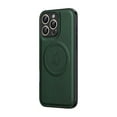 thumbnail image 1 of for iPhone 16 Pro Case Magnetic Bracket, Built-in Invisible Kickstand [Compatible with Magsafe] Wireless Charging PU Leather Rugged Protection for iPhone 16 Pro Phone Cases, Green, 1 of 7