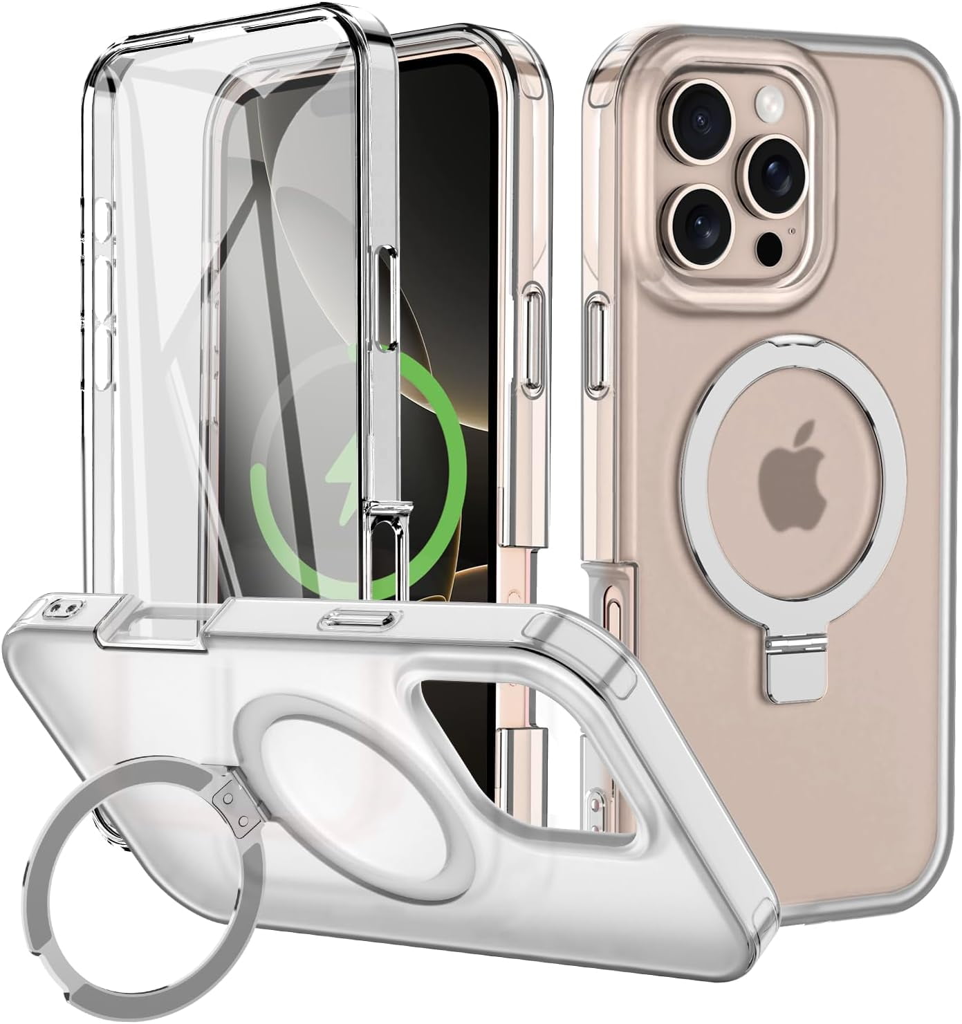 for iPhone 16 Pro Case with Invisible Stand with