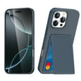thumbnail image 1 of for iPhone 16 Pro Case with New Wallet Card Holder, Heavy Duty Rugged Protective Shockproof Hidden Card Slot Slim Wallet Case with Flip Stand for iPhone 16 Pro, Blue, 1 of 7