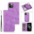 thumbnail image 1 of for iPhone 16 Pro Case, Phone Case Wallet Card Holder PU Leather Stand Flip Case Wrist Strap Magnetic Closure Shockproof Drop Protective Phone Case Cover for iPhone 16 Pro, Purple, 1 of 9