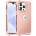 thumbnail image 1 of for iPhone 16 Pro Case, Phone Case iPhone 16 Pro, Heavy Duty 3 in 1 Full Rugged Shockproof Hybrid Hard PC Soft Rubber Bumper Corner Drop Protection Grip Girls Women Boys Men,Rosegold, 1 of 9