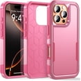 thumbnail image 1 of for iPhone 16 Pro Case, [Shockproof] Military Grade Proof Protection [Dropproof] Rugged Protective Heavy Duty Phone Case Cover for iPhone 16 Pro (Pink), 1 of 14