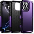 thumbnail image 1 of for iPhone 16 Pro Case, [Shockproof] Military Grade Proof Protection [Dropproof] Rugged Protective Heavy Duty Phone Case Cover for iPhone 16 Pro (Purple), 1 of 14