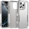 thumbnail image 1 of for iPhone 16 Pro Case, [Shockproof] Military Grade Proof Protection [Dropproof] Rugged Protective Heavy Duty Phone Case Cover for iPhone 16 Pro (White), 1 of 14