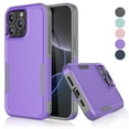 thumbnail image 1 of For iPhone 16 Pro Case, Shockproof Phone Case for Apple iPhone 16 Pro 6.3", Tekcoo Military Grade Protection Heavy Duty Cute Bumper Dual Layer Rugged Sturdy Durable Cover - Purple, 1 of 9