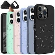 For iPhone 16 Pro Case Silicone Cover, Tekcoo Shockproof Rugged Soft Gel Rubber Ultra Slim Protective Cover Anti-Scratch Microfiber Lining Cute Phone Case for iPhone 16 Pro - Pink