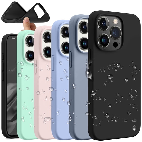 For iPhone 16 Pro Case Silicone Cover, Tekcoo Shockproof Rugged Soft Gel Rubber Ultra Slim Protective Cover Anti-Scratch Microfiber Lining Cute Phone Case for iPhone 16 Pro - Purple