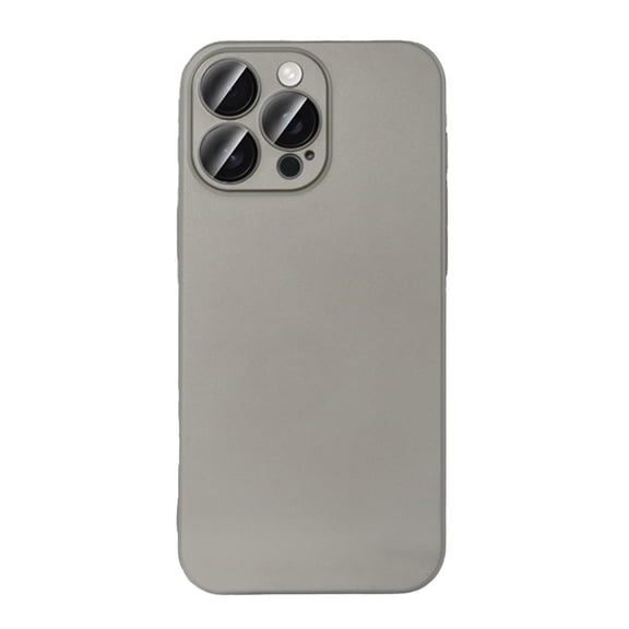 for iPhone 16 Pro Case Slim Fit with Camera Lens Protector, Shockproof PC Hard Back Cover, Skin-Friendly Anti-Fingerprint Lightweight Drop Protective Phone Case for Men and Women, Titanium