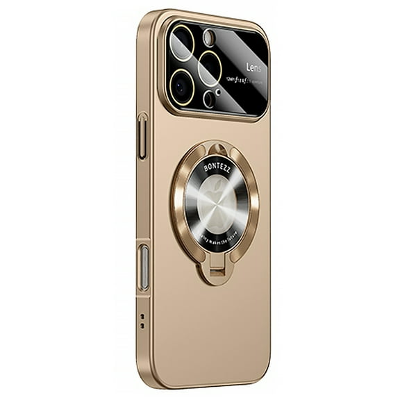 for iPhone 16 Pro Case with Stand, Camera Lens Cover Compatible with MagSafe, Military-Grade Drop Protection Magnetic Phone Case for iPhone 16 Pro, Scratch-Resistant Back Cover,Desertgold